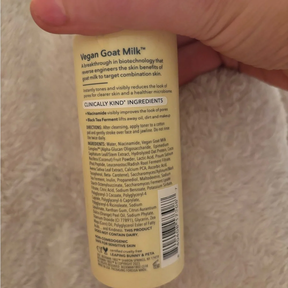 Beekman 1802 Vegan Goat Milk Pore Minimizing Facial Toner- retails for $22 - Picture 2 of 4